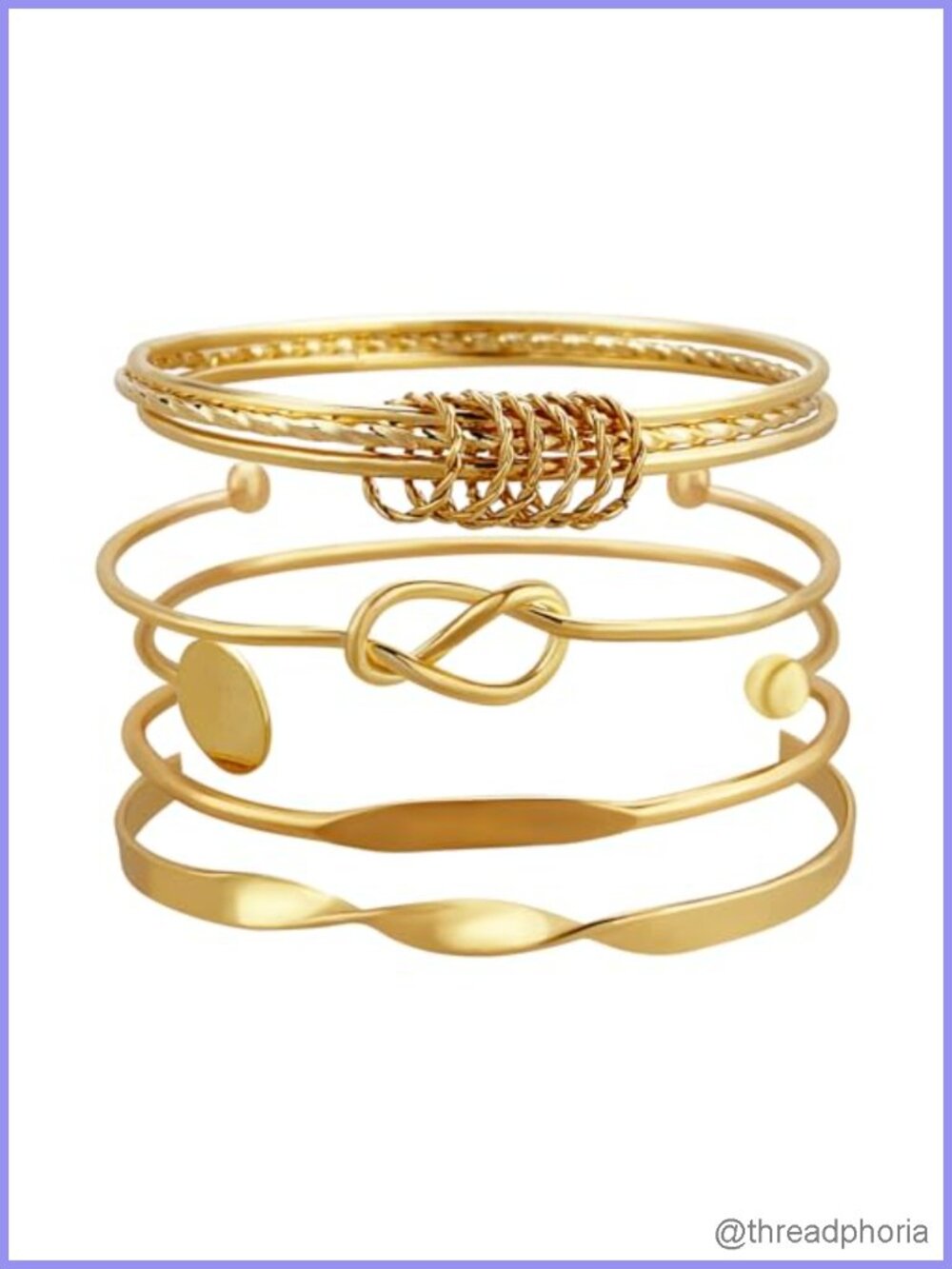 Bangle Bracelets Set for Women, Multi Layer Stackable Cuff Bracelets, Boho Open